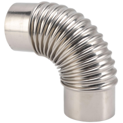 Inox Kemence Füstcső 90° Idom